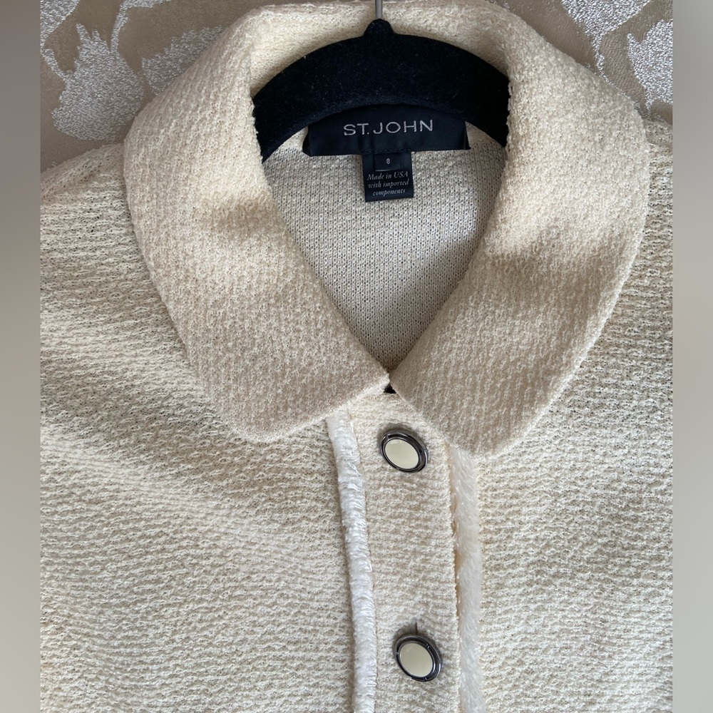 St. John cream ivory jacket 8 - Picture 3 of 7